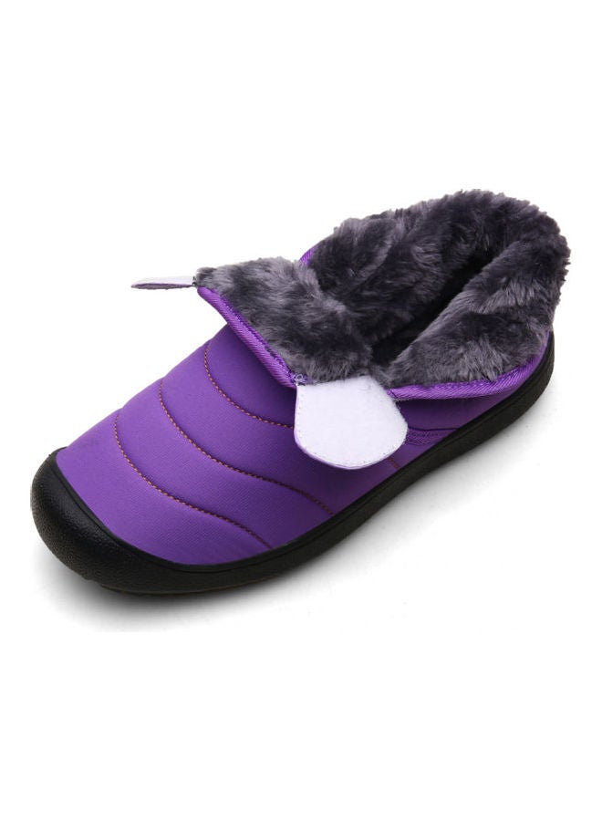 Winter Slip-On Snow Boots Purple/Black