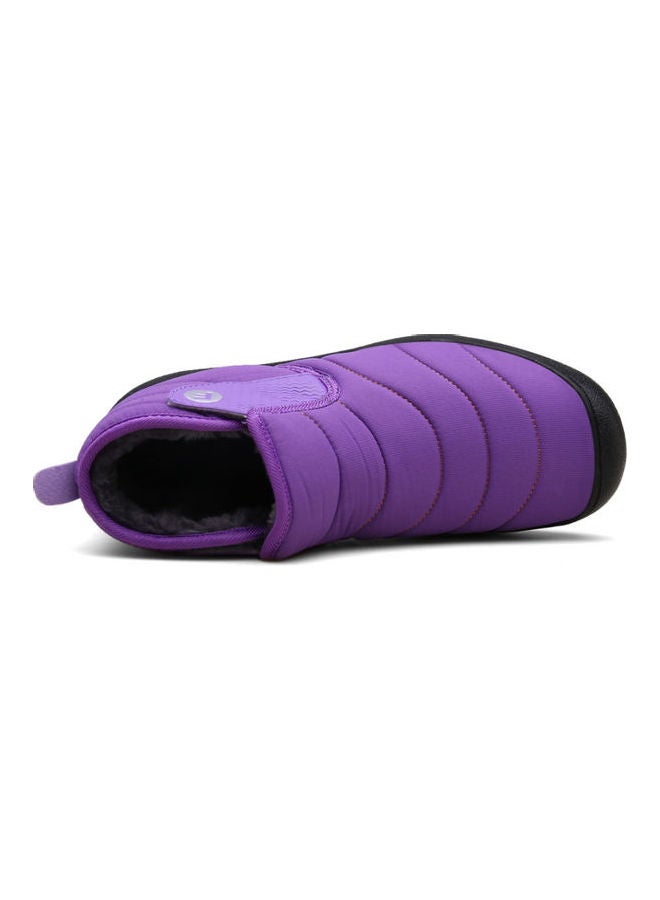 Winter Slip-On Snow Boots Purple/Black