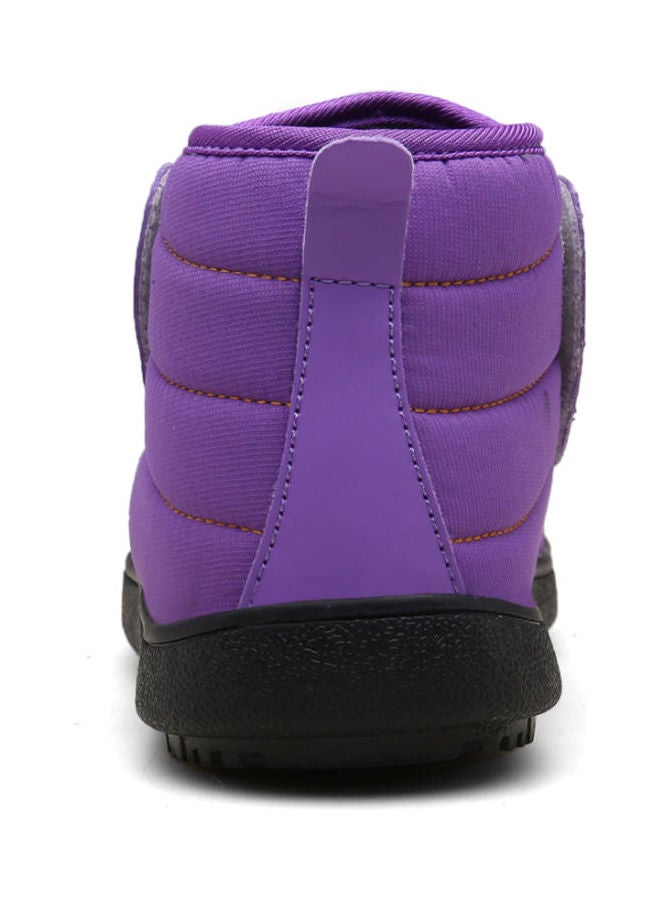 Winter Slip-On Snow Boots Purple/Black