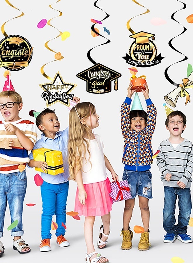 45 PCs 2024 Graduation Party Decorations Graduation Party Decorations Kit Graduation Decorations Class of 2024 Set with Congrats Grad Banner, Graduation Balloons, Cake Decorations Party Supplies