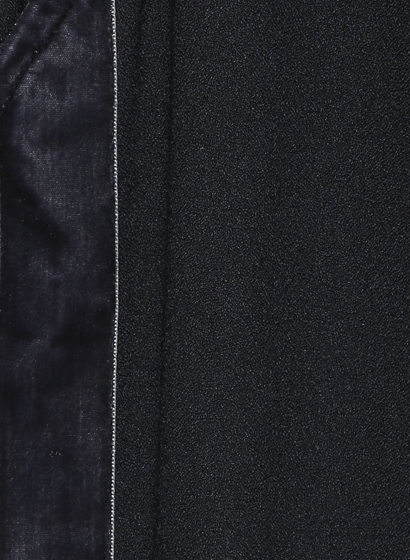 Velvet Side Panel Pants Navy