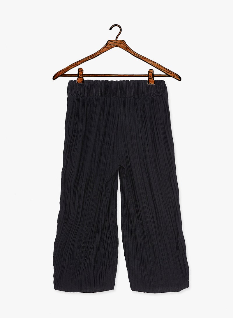 Girls Wide Leg Pants Black