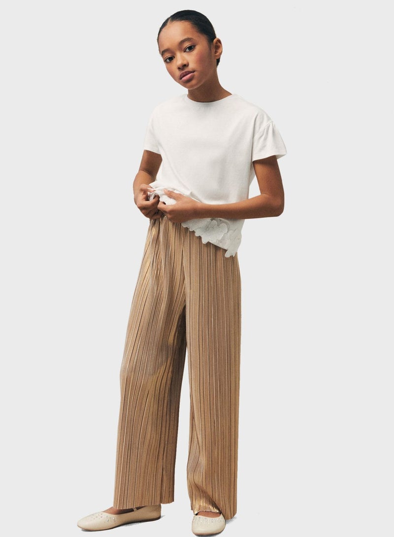 Kids Pleated Pants