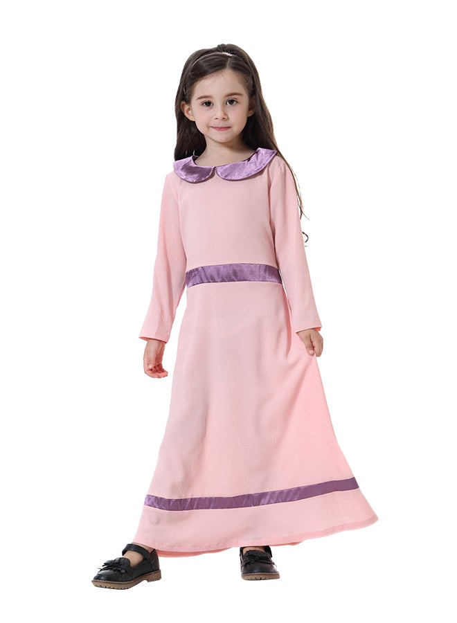 Long Sleeves Maxi Abaya Pink/Purple