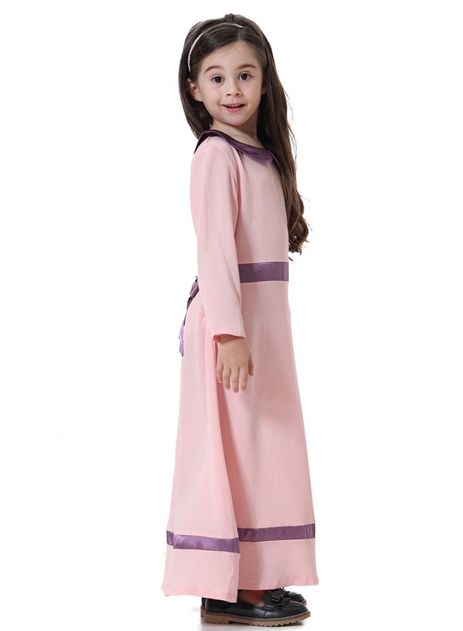 Long Sleeves Maxi Abaya Pink/Purple