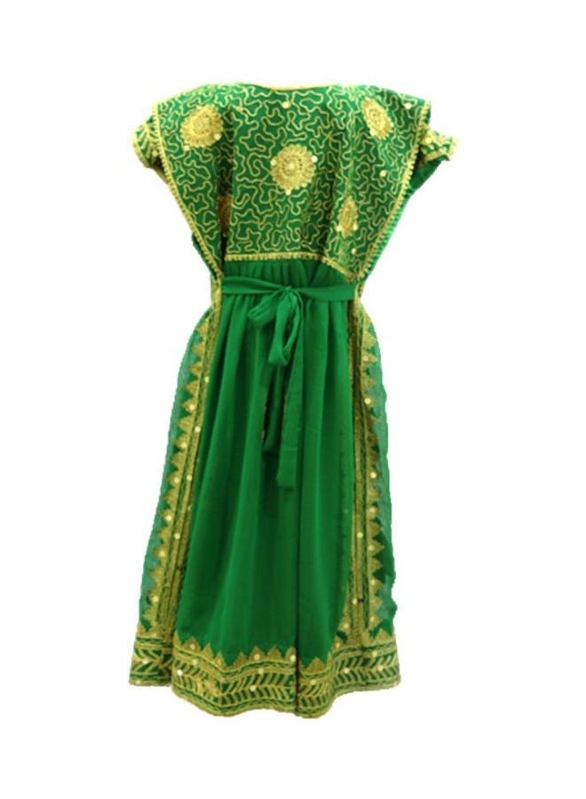 Al Darzy Bahraini Traditional Jalabiya Green/Gold