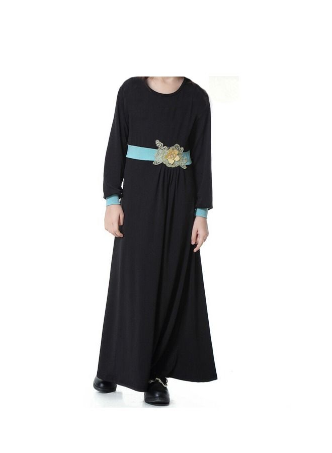 Kids Girls Long Sleeve Maxi dress Kaftan Robe