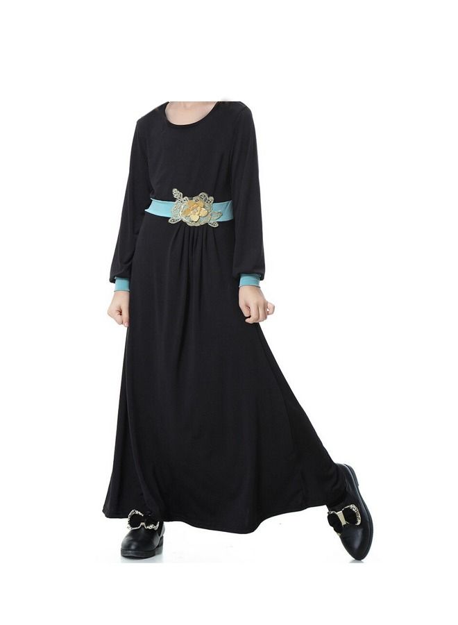 Kids Girls Long Sleeve Maxi dress Kaftan Robe