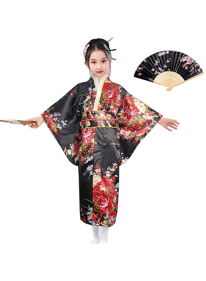 Al Aoyama  Japanese Costume Girl Deluxe Blossom Kimono Yukata Robe with OBI Belt Party Fancy Dress