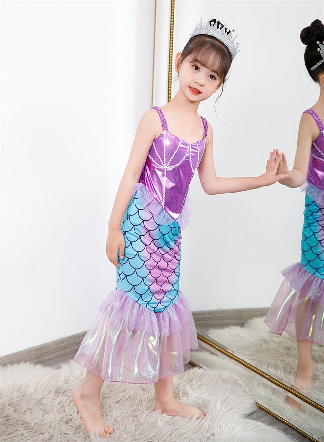 Girl's Mermaid Dress Purple