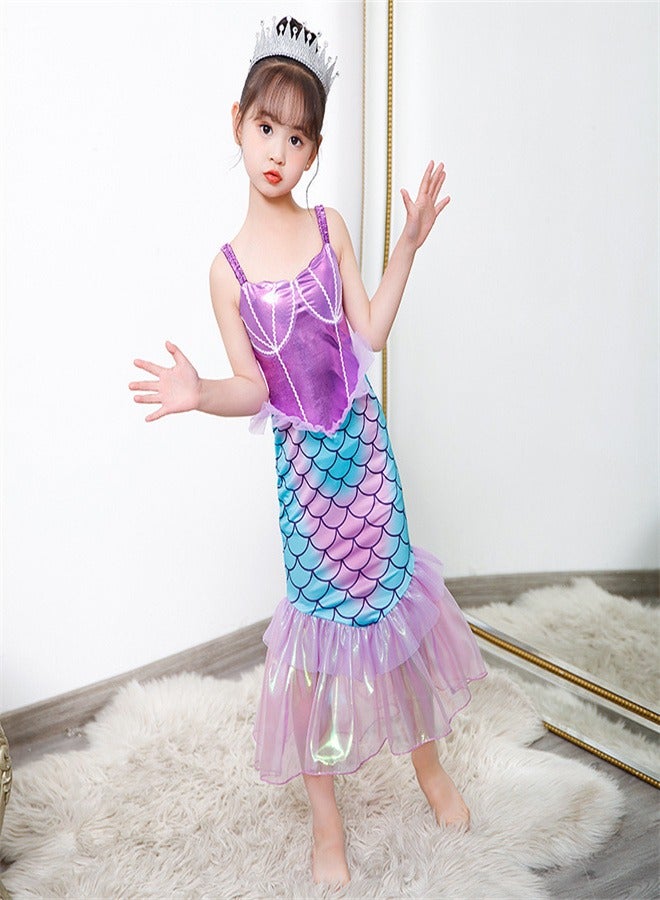 Girl's Mermaid Dress Purple