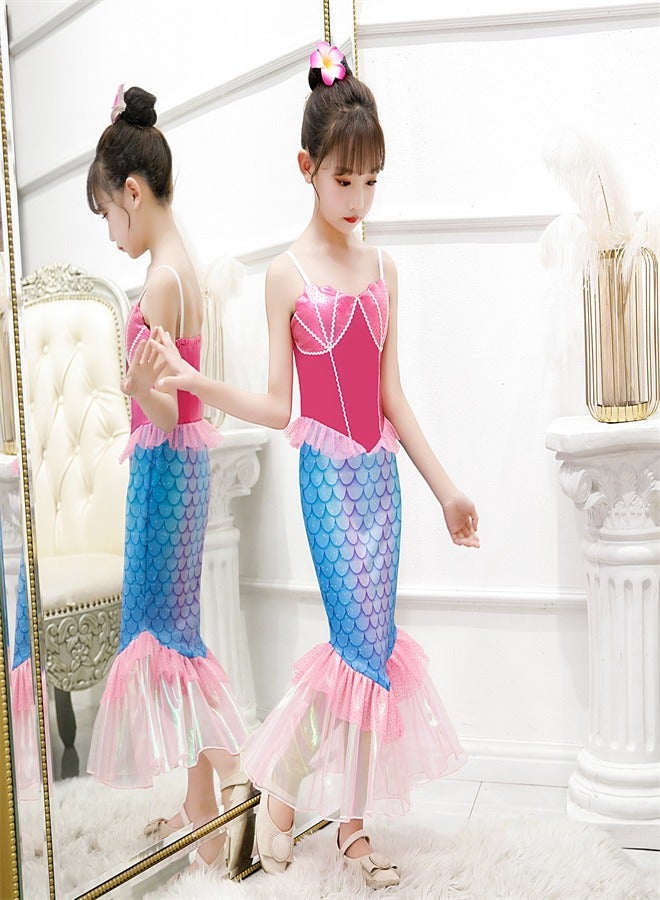 Girl's Mermaid Dress Red