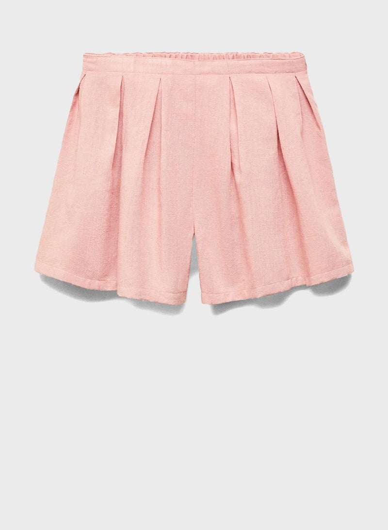 Kids Pleated Shorts