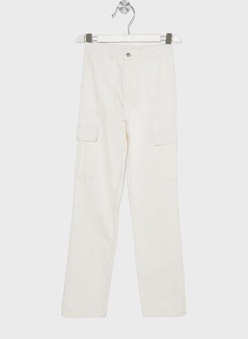 Youth Strait Fit Cargo Jeans