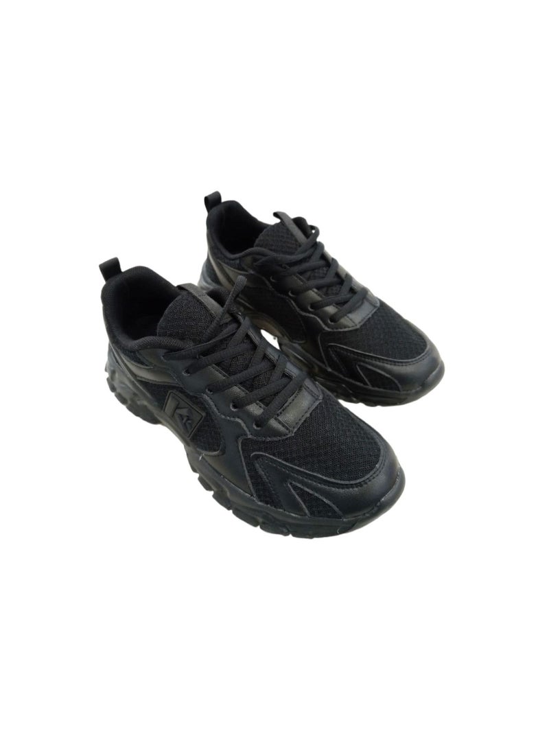 Kids King Boys Girls Breathable Running Black Back to School Uniform Sneakers