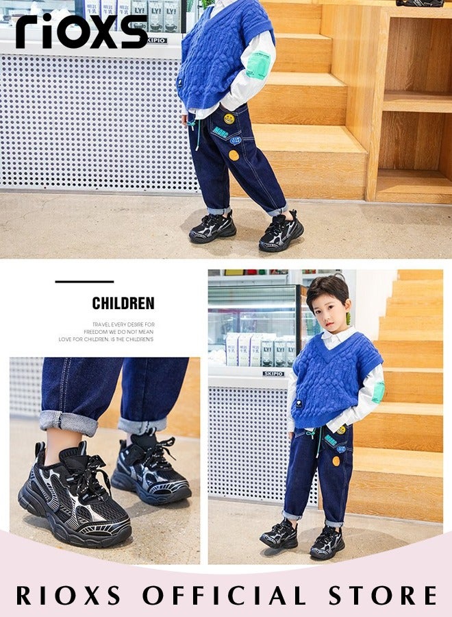 Kids' Sneakers Toddler Boys Girls Breathable Lightweight Running Sports Shoes Fashion Athletic Casual Shoes for School Casual Wear