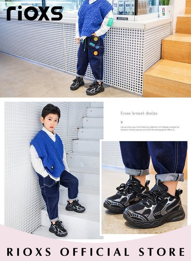 Kids' Sneakers Toddler Boys Girls Breathable Lightweight Running Sports Shoes Fashion Athletic Casual Shoes for School Casual Wear