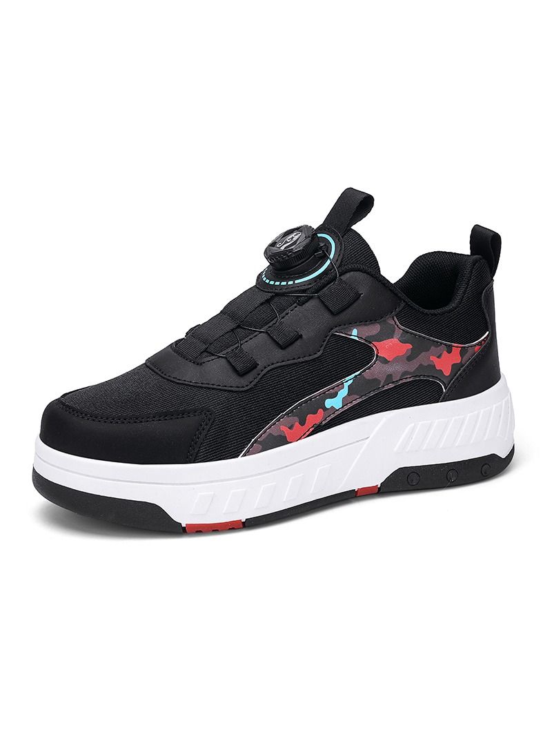 4 Rollers Skates Wheel Shoes for Kids Black