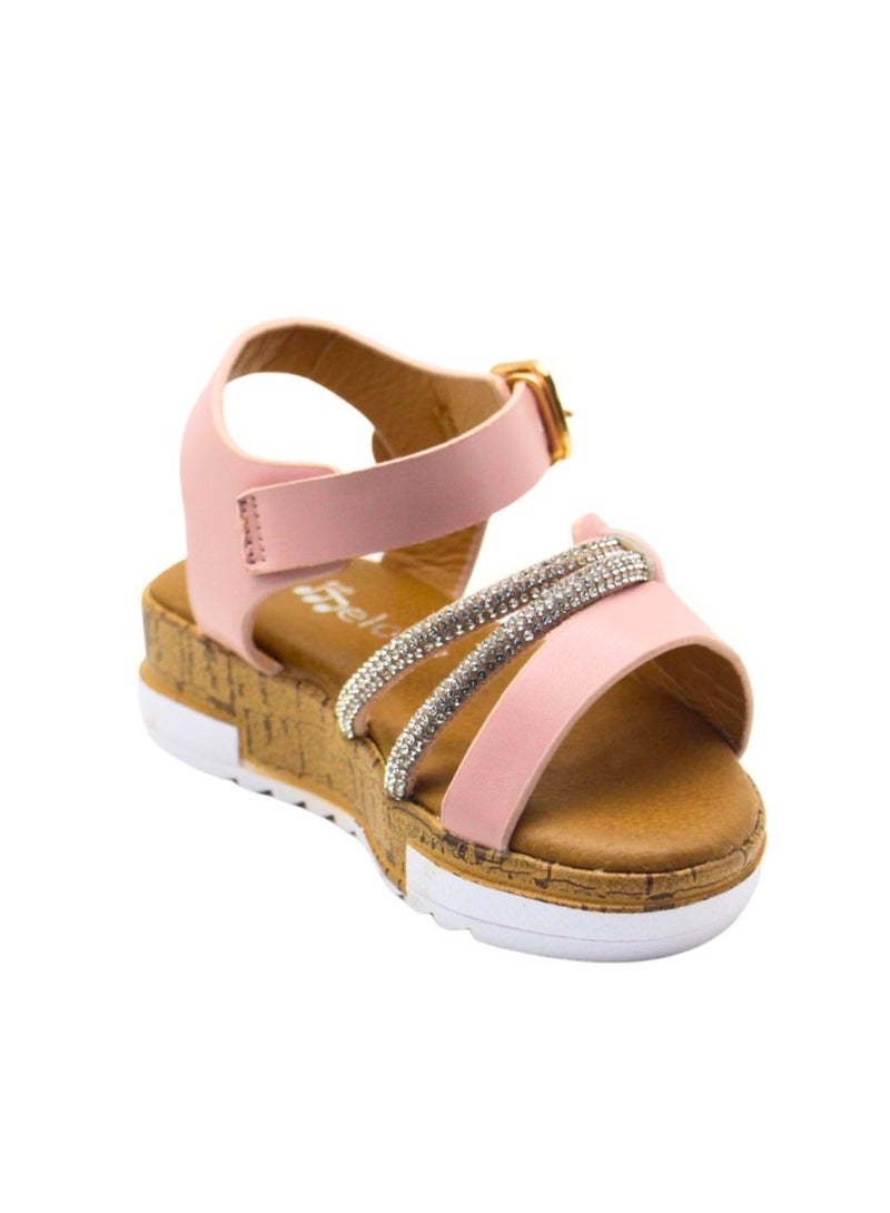 Kids Melody Flat Sandals, Open Toe, Soft Bottom, Casual and Breathable Child Shoes for Girls & Toddler and Lightweight Baby Girls Sandals for Party, Schools, and Summer Dress