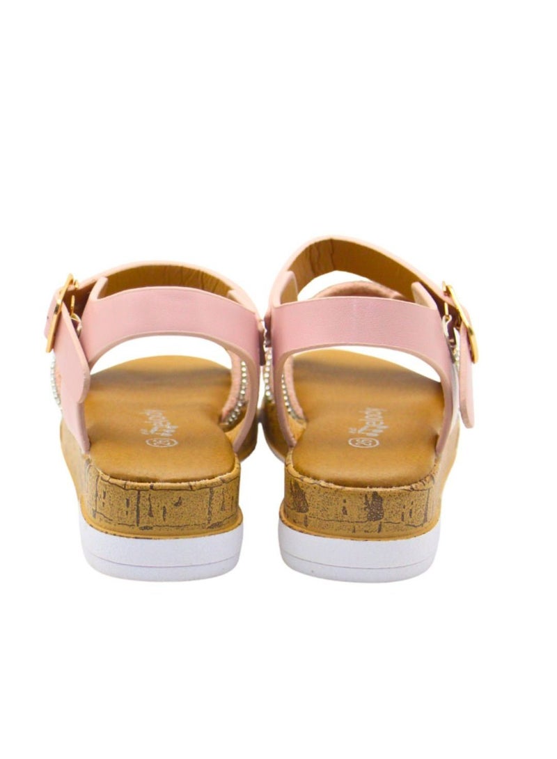 Kids Melody Flat Sandals, Open Toe, Soft Bottom, Casual and Breathable Child Shoes for Girls & Toddler and Lightweight Baby Girls Sandals for Party, Schools, and Summer Dress