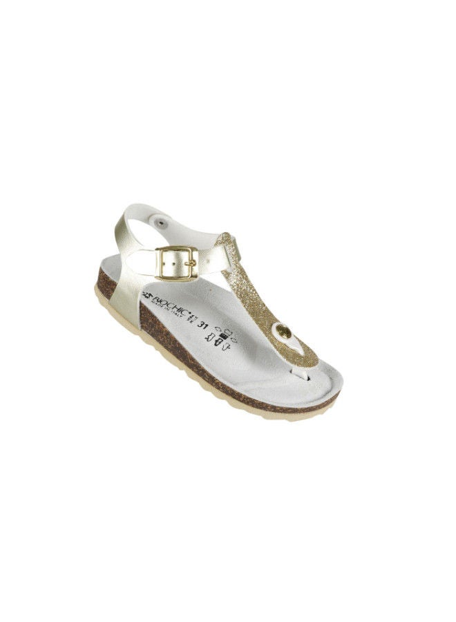 Biochic Girls Thong Sandals Backstrap 012-420 831M-Platin