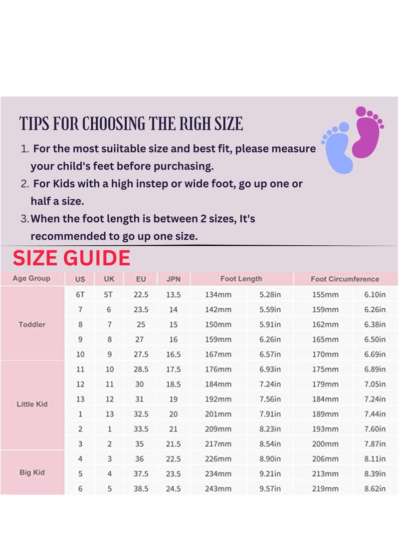 Mon Ami Girls and Kids School Shoes , Soft Bottom, Hook and Loop, Flats & Lightweight for Little Kid Casual Baby Girl Shoes for Party, School Uniform, Black Dress & Wedding Dress