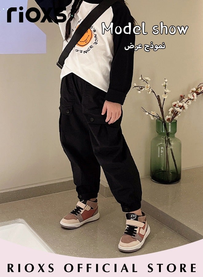 Kids' Soft Sole Sneakers Boys Girls Breathable Lightweight Running Sneakers Fashion Casual Sports Shoes