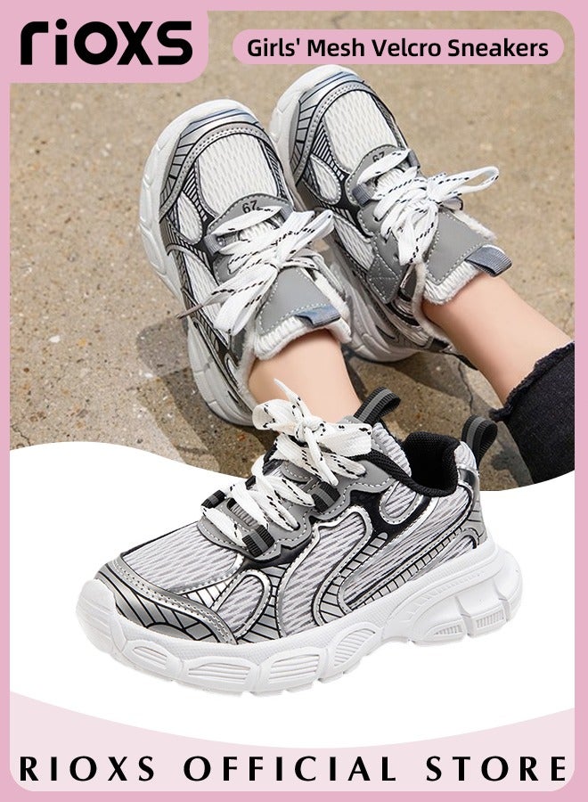 Kids Sports Shoes, Fashionable Lightweight Athletic Shoes, Casual Sneakers with Breathable Upper and Non-Slip Sole, Comfort Fitness Shoes for Running, Jogging, Walking and Outdoor Use