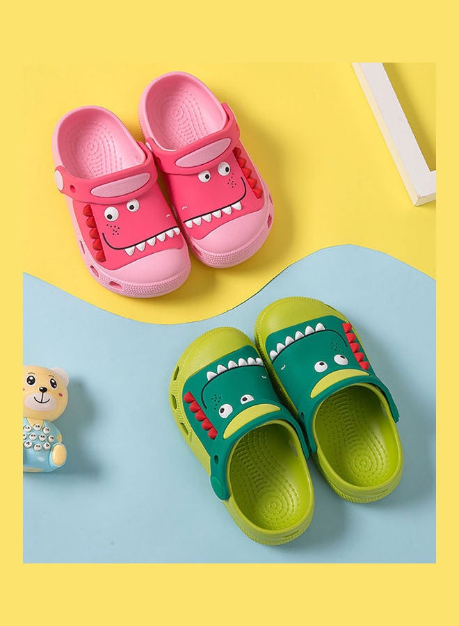 Summer Kids Baby Sandals Children Dinosaur Beach Slippers Holes Breathable Shoes Pink