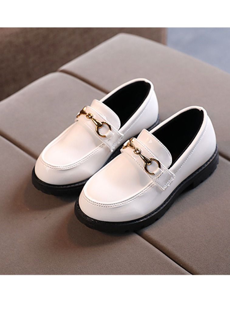 Children's Black British Soft Soled Performance Shoes White