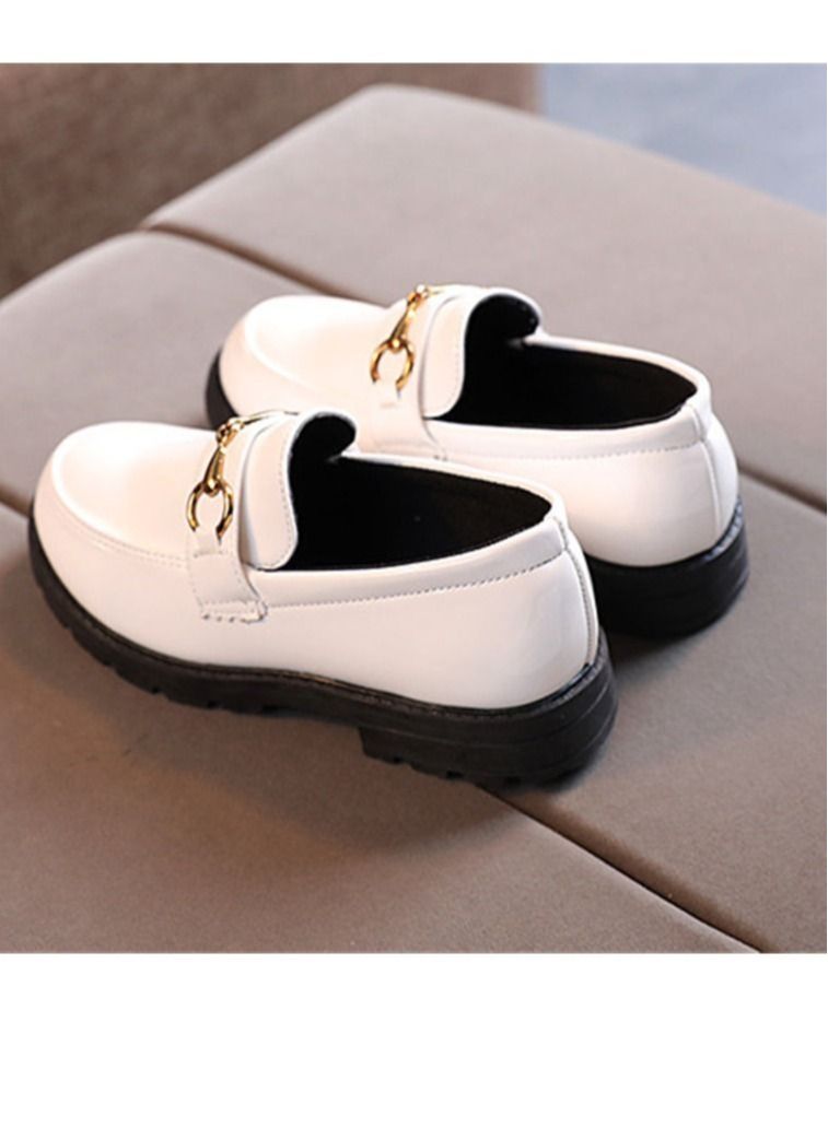 Children's Black British Soft Soled Performance Shoes White