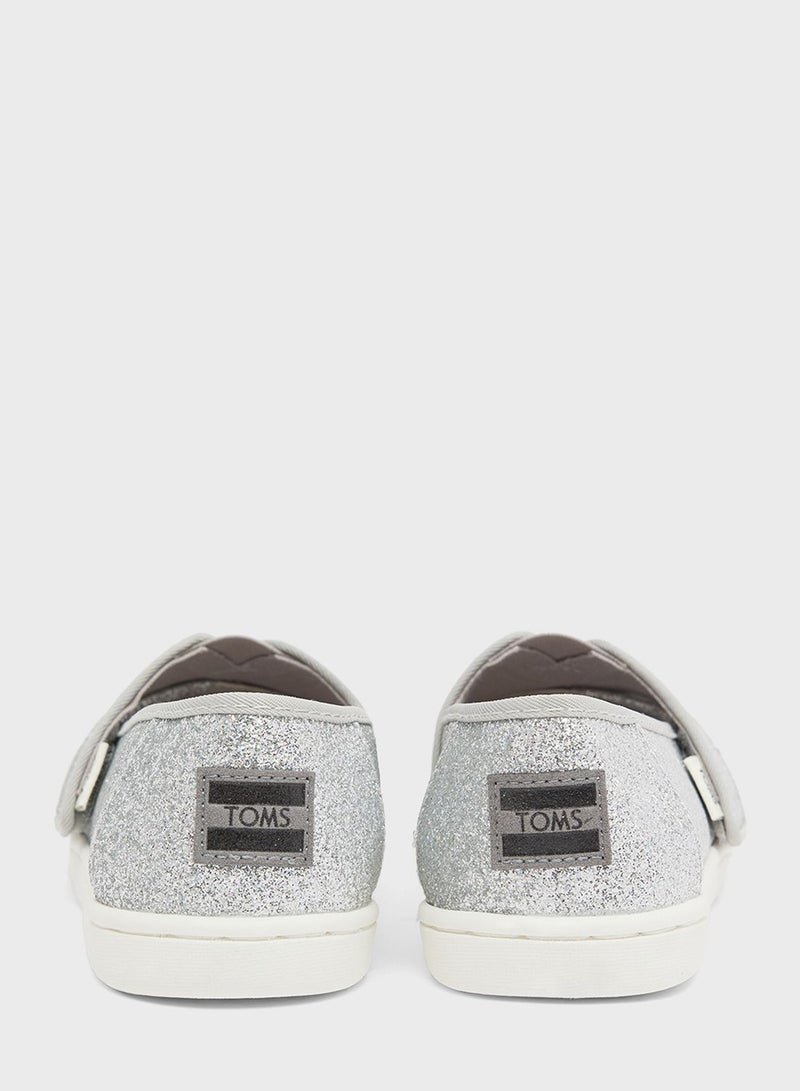 Kids Glitter Alpargata Slip-Ons Loafers