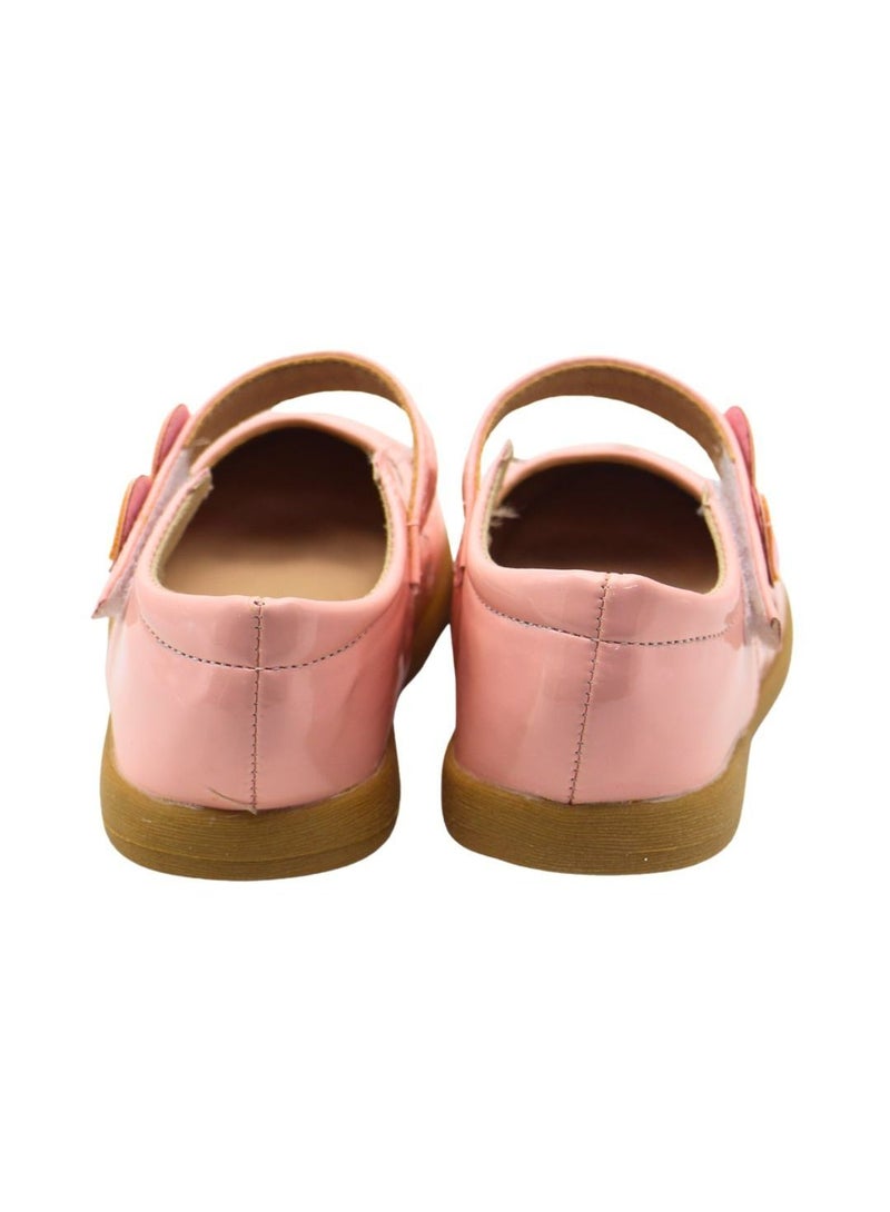 Girls and Kids School Shoes | Soft Bottom, Hook and Loop, Flats & Lightweight for Little Kid | Casual Baby Girl Shoes for Party, School Uniform, Black Dress & Wedding Dress