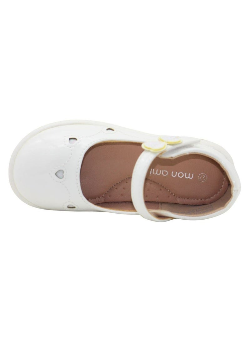 Girls and Kids School Shoes | Soft Bottom, Hook and Loop, Flats & Lightweight for Little Kid | Casual Baby Girl Shoes for Party, School Uniform, Black Dress & Wedding Dress