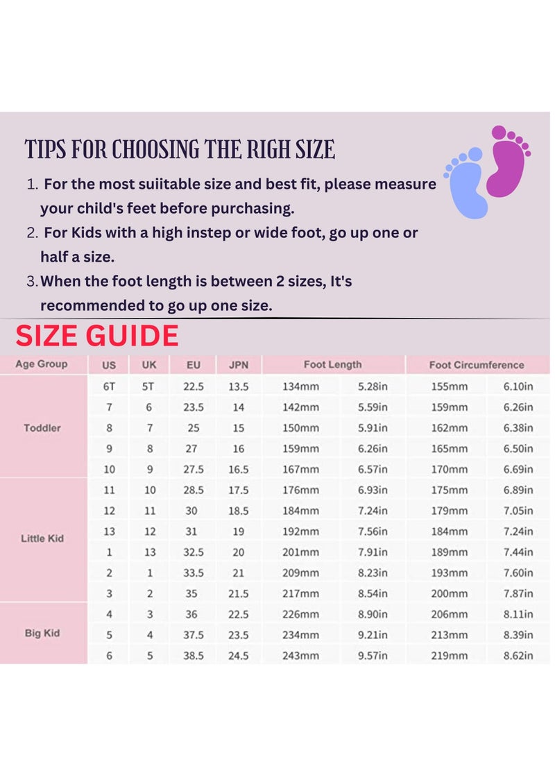 Girls and Kids School Shoes | Soft Bottom, Hook and Loop, Flats & Lightweight for Little Kid | Casual Baby Girl Shoes for Party, School Uniform, Black Dress & Wedding Dress