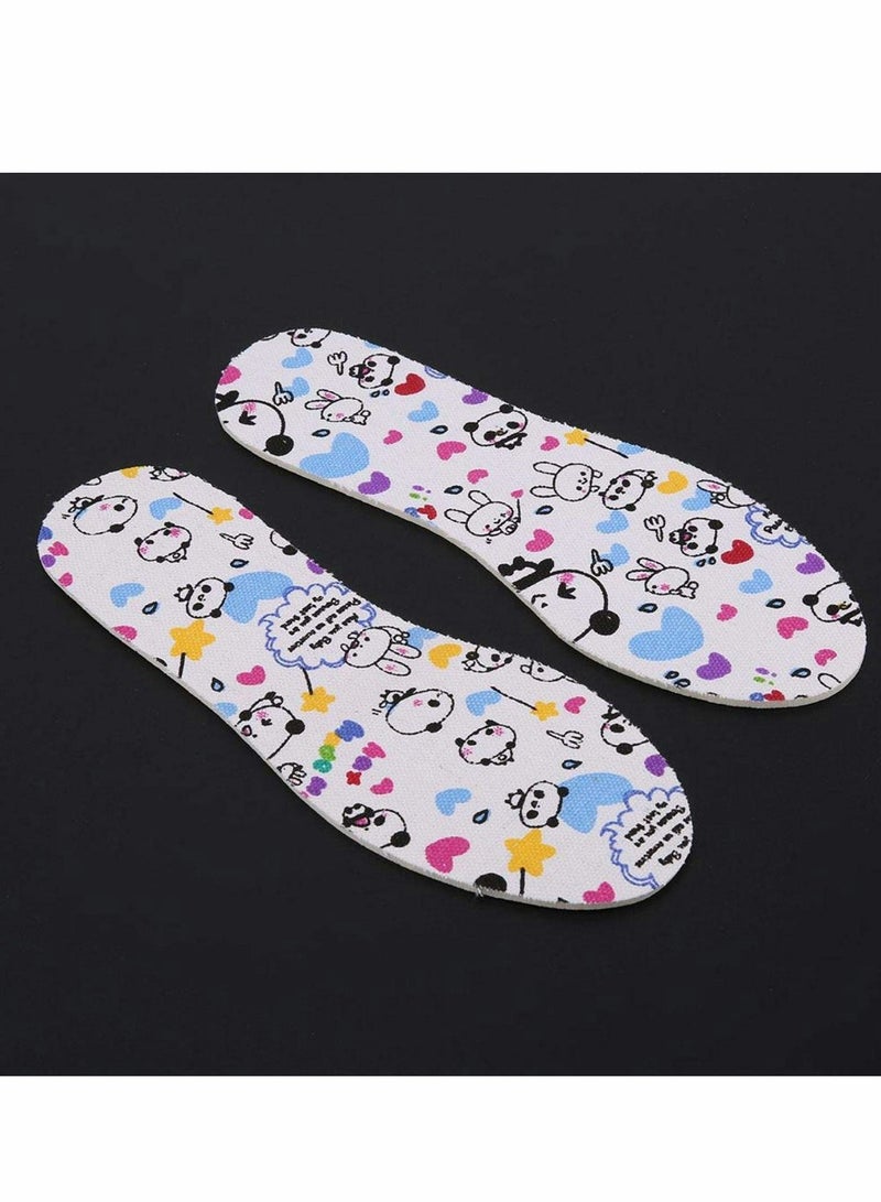 Shoe Insoles for Kids, 2 Pair Pack Comfortable Inserts Set, Cut-to-Size Kids with Fun and Cool Design