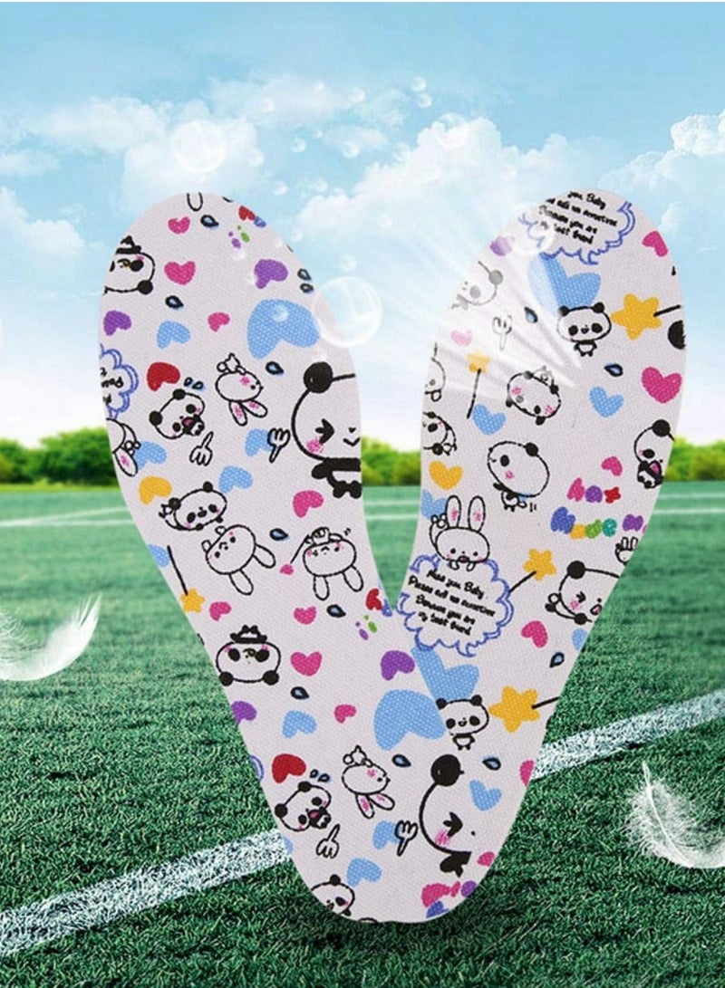 Shoe Insoles for Kids, 2 Pair Pack Comfortable Inserts Set, Cut-to-Size Kids with Fun and Cool Design