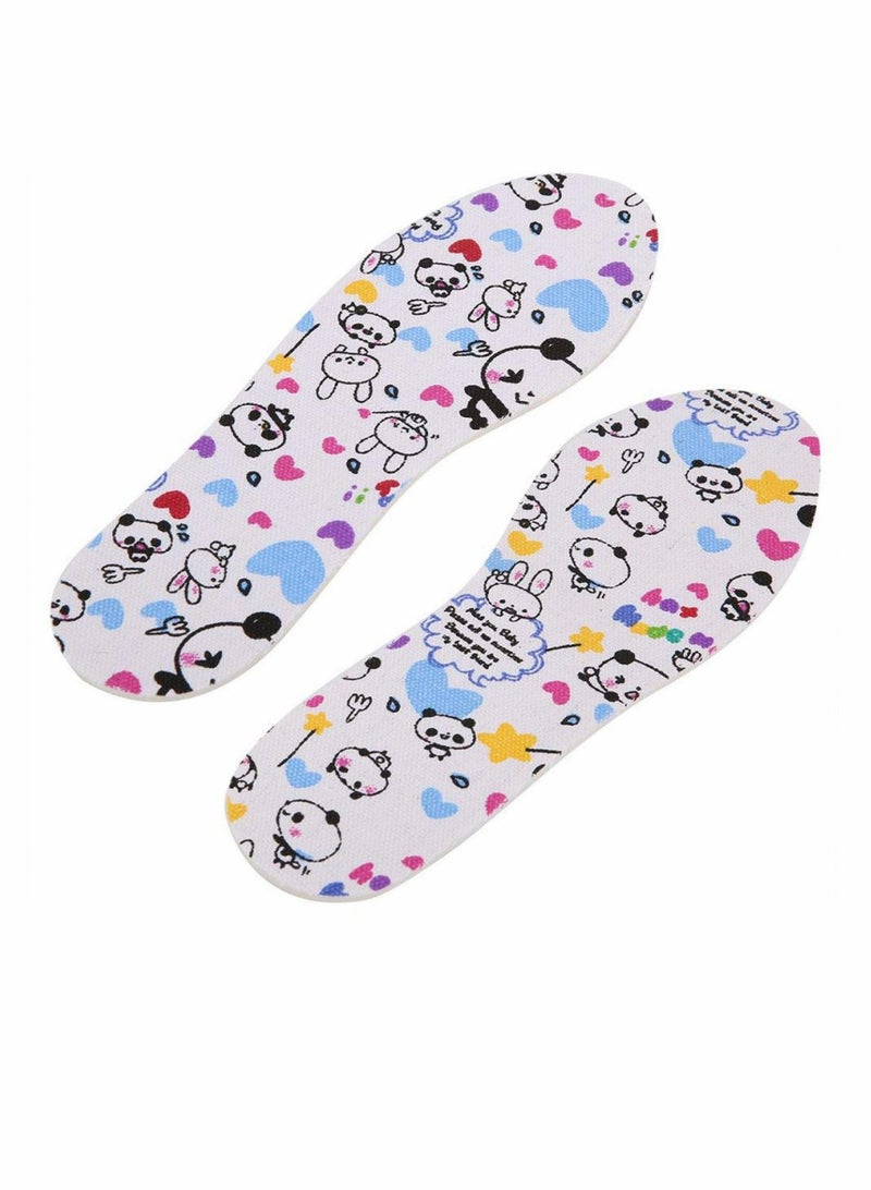 Shoe Insoles for Kids, 2 Pair Pack Comfortable Inserts Set, Cut-to-Size Kids with Fun and Cool Design