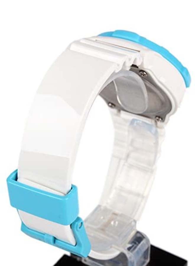 girls Water Resistant Resin Analog Watch LRW200H-2B - 39 mm - White