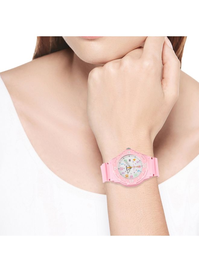 Girls' Water Resistant Analog Watch LRW200H-4B2V - 34 mm - Pink