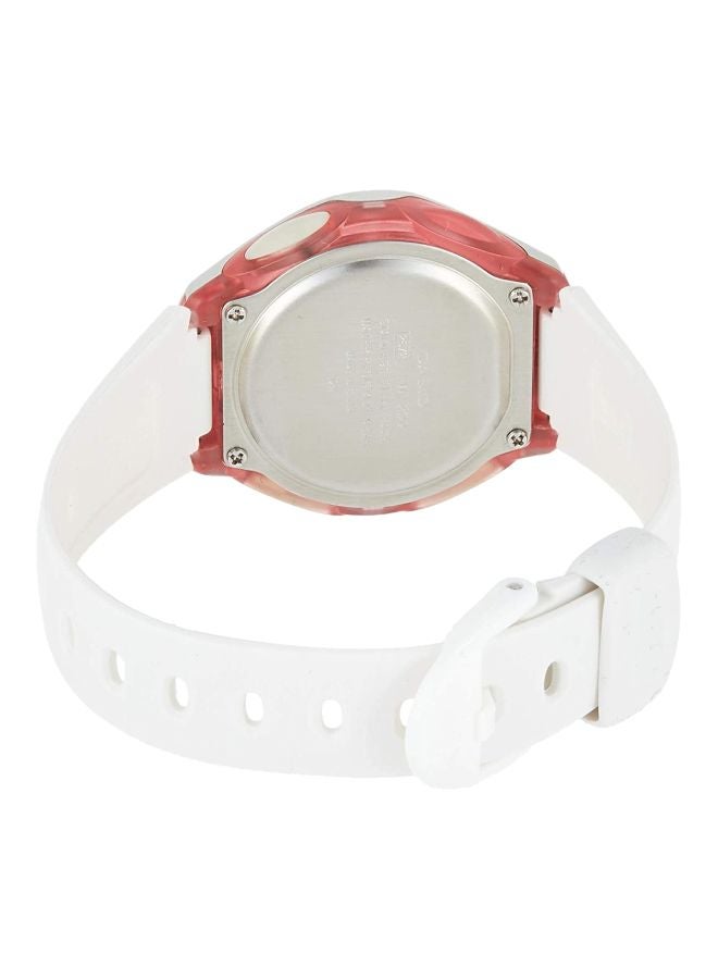 Girls' Youth Water Resistant Digital Watch LW-200-7AV - 38 mm - White