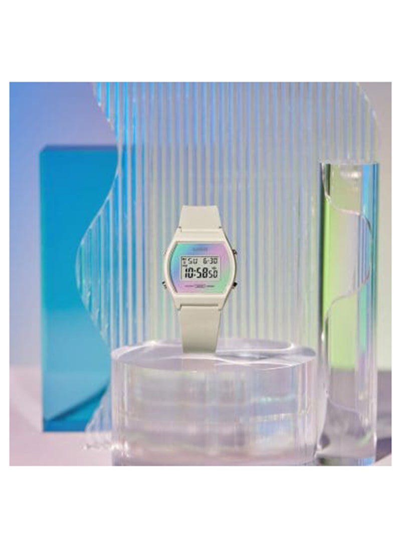 Girls Digital Hexagon Shape Resin Wrist Watch LW-205H-8ADF - 35 Mm