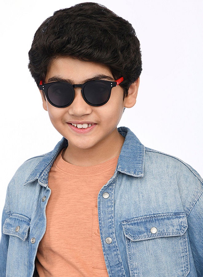 Kid's Unisex Round Shape Sunglasses - HP S15813L - Lens Size: 43 Mm