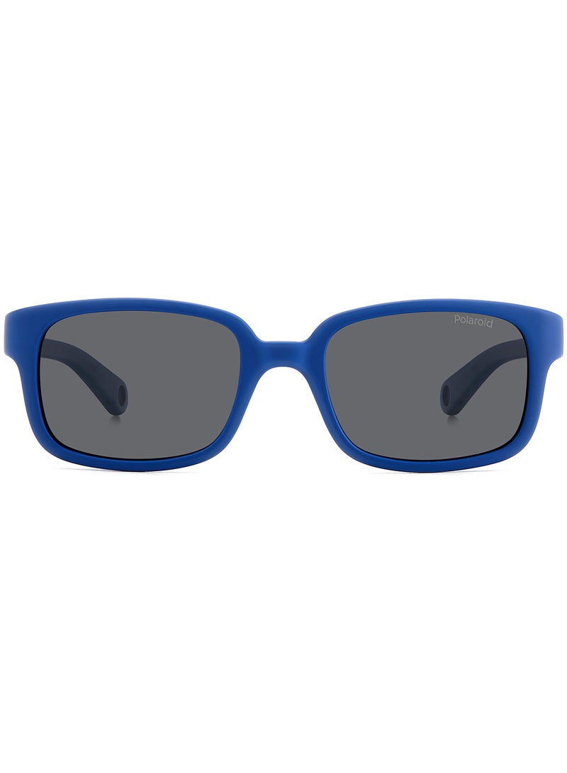 Kids Unisex Polarized Rectangular Sunglasses - Pld K008/S Blue Millimeter - Lens Size: 44 Mm