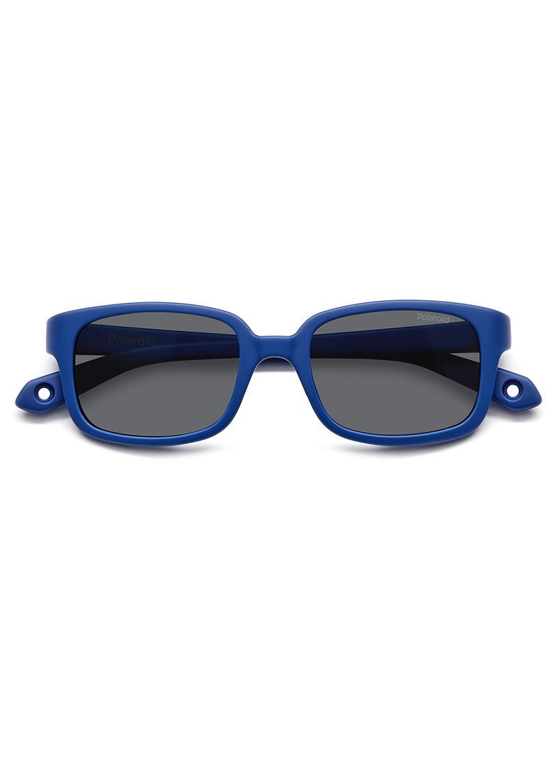 Kids Unisex Polarized Rectangular Sunglasses - Pld K008/S Blue Millimeter - Lens Size: 44 Mm