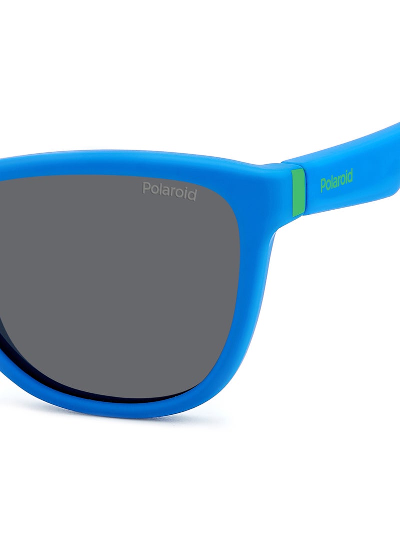 Kids Unisex Polarized Rectangular Sunglasses - Pld 8056/S Blue Millimeter - Lens Size: 49 Mm