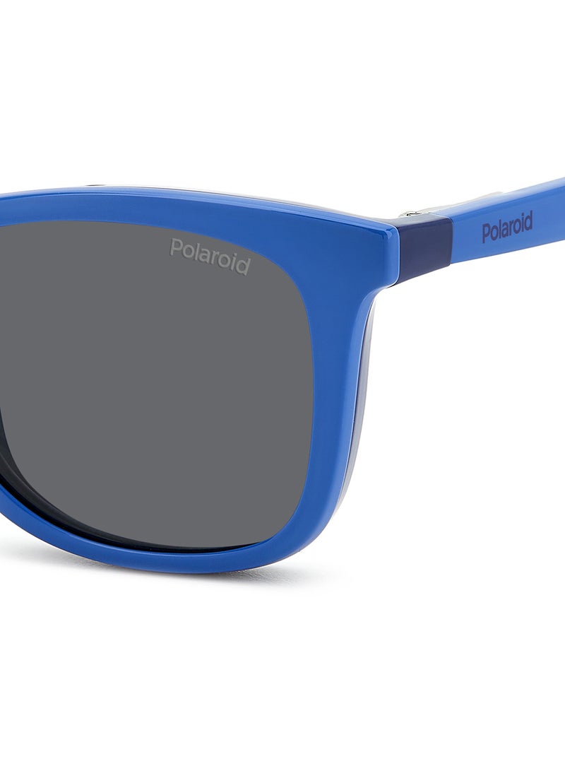 Kids Unisex Polarized Rectangular Sunglasses - Pld 8055/Cs Blue Millimeter - Lens Size: 46 Mm