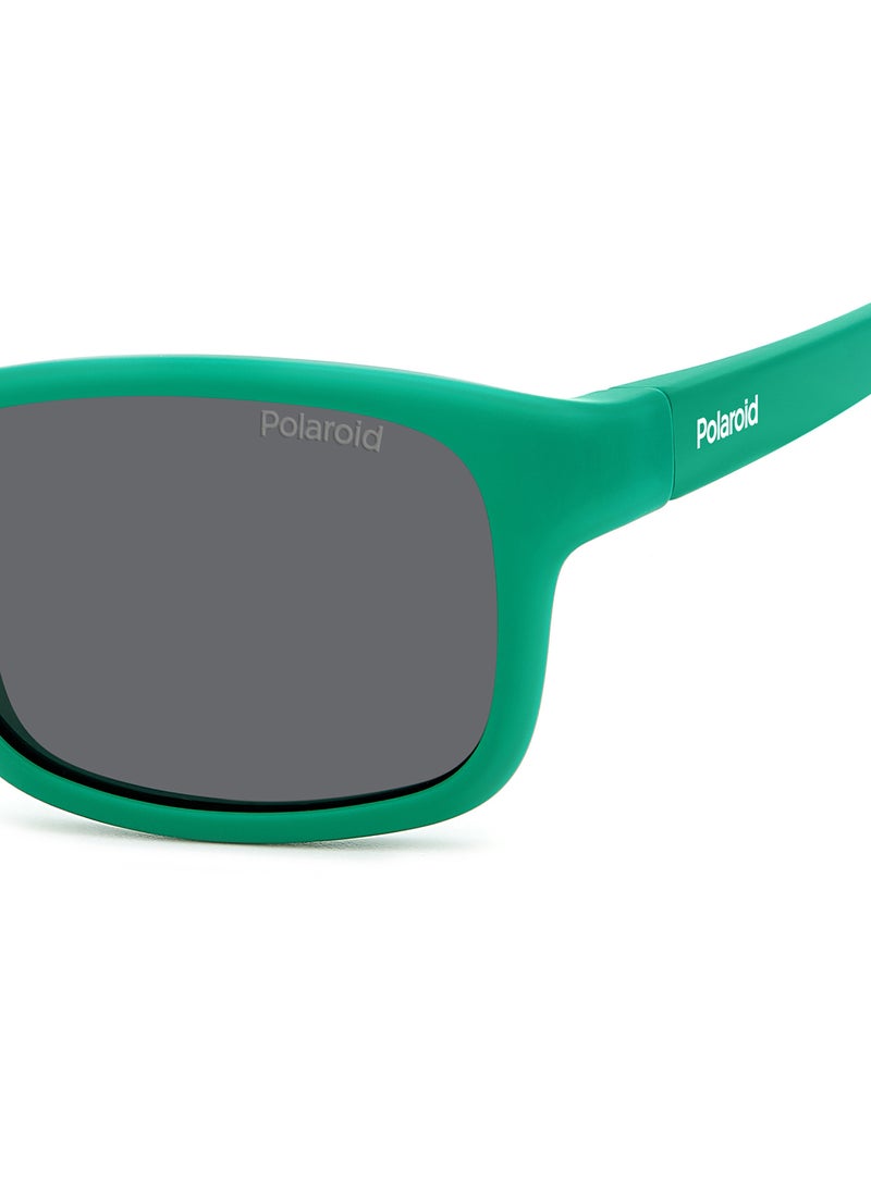 Kids Unisex Polarized Rectangular Sunglasses - Pld K008/S Green Millimeter - Lens Size: 44 Mm