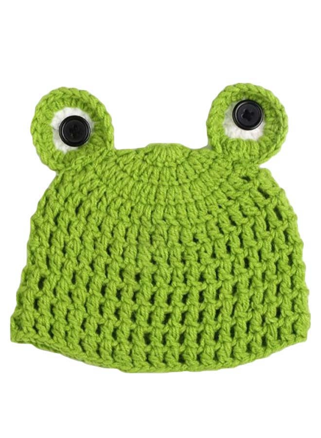 Cartoon Crochet Knit Beanie Green