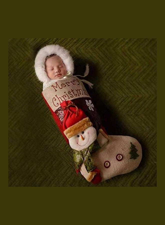 Santa Theme Photo Sleeping Bag Socks And Hat Prop Outfits black